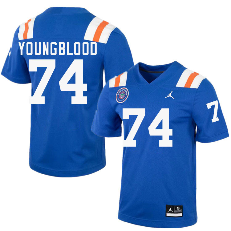 Jack Youngblood Florida Jersey,Florida Gators #74 Jack Youngblood Jersey Youth Uniforms-Throwback Royal